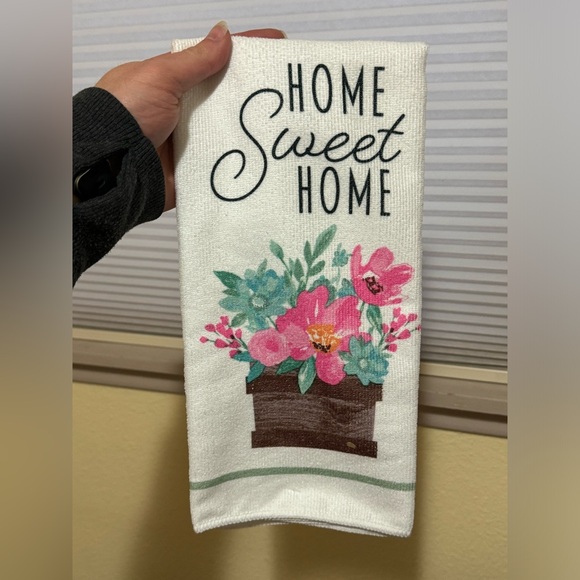 Home Sweet Home Kitchen Towel and B Initial Garden Flag Welcome NWOT - Picture 2 of 9